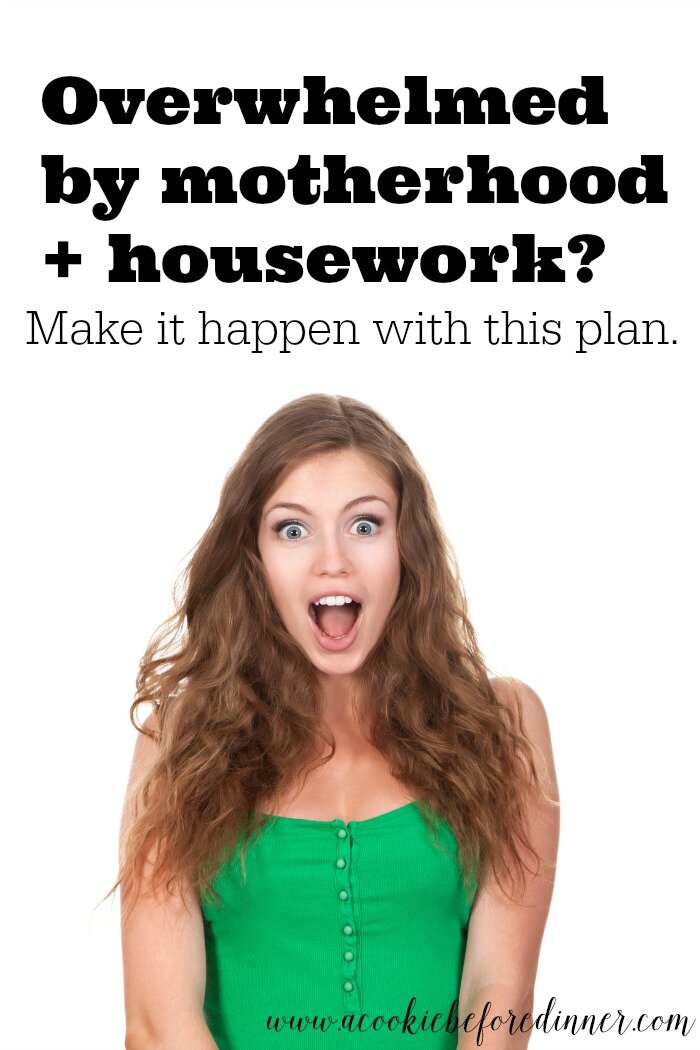 Overwhelmed by motherhood and housework? Make it happen with this action plan. 