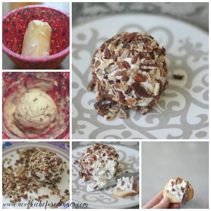 Honey Pecan Goat Cheese Balls are super easy to make. They're a great simple snack and an easy pot luck idea. 