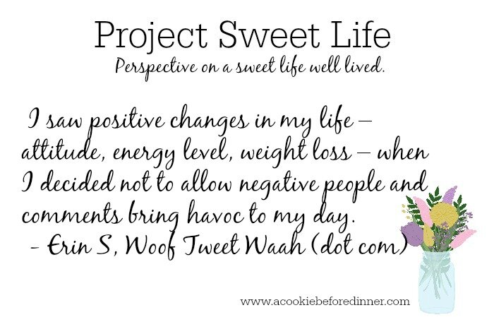 Project Sweet Life is a weekly series at www.acookiebeforedinner.com where women answer questions about their passions and what matters most in their world.